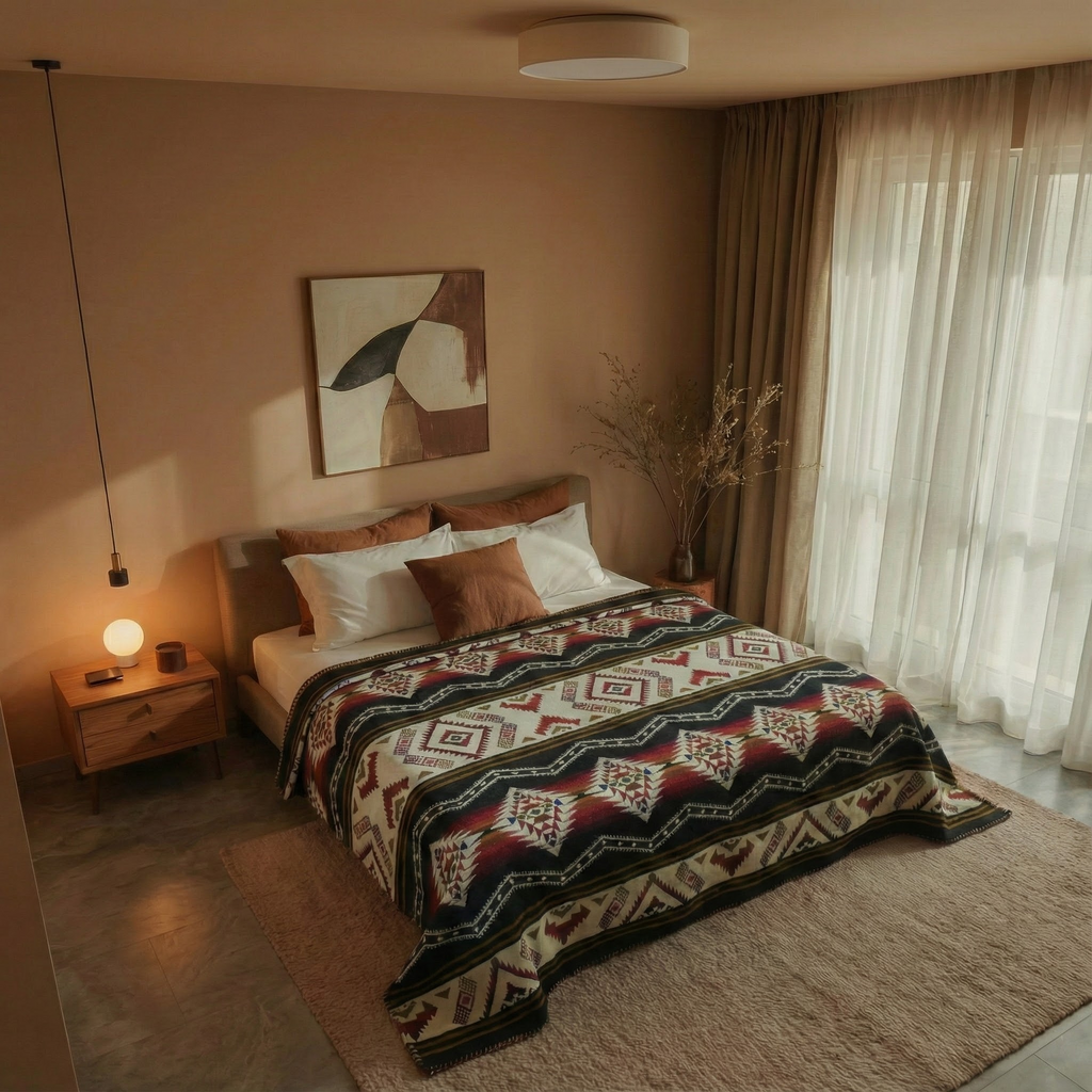 Willay Amber — XL Reversible Alpaca Wool Blanket