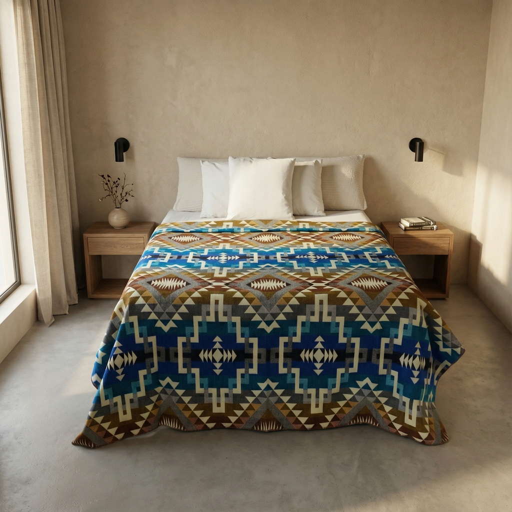 Chakana Wood — XL Reversible Alpaca Wool Blanket