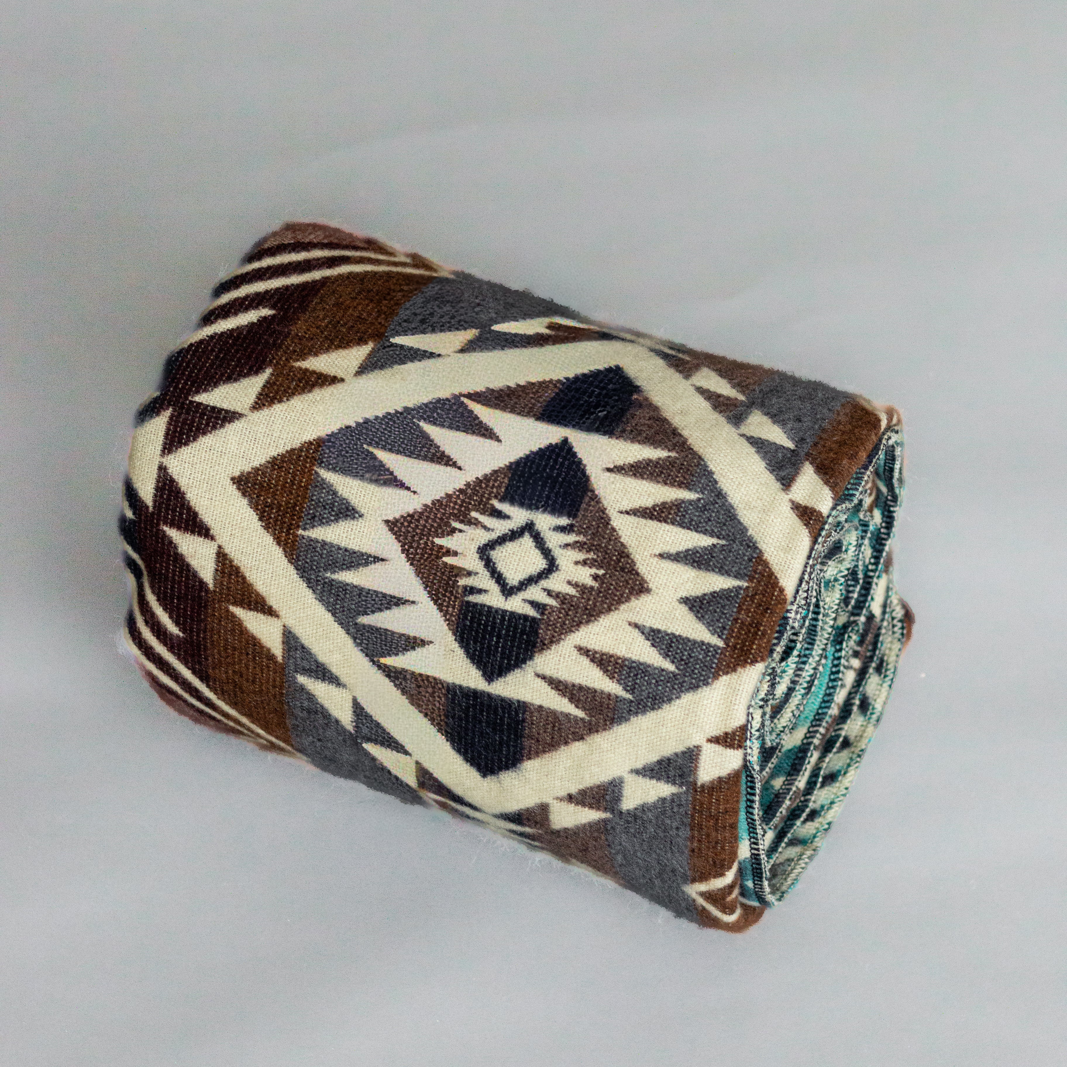 ECUADORIAN ALPACA WOOL BLANKET | XL DOUBLE DENSITY | KING 80X91 | DIAMOND BROWN