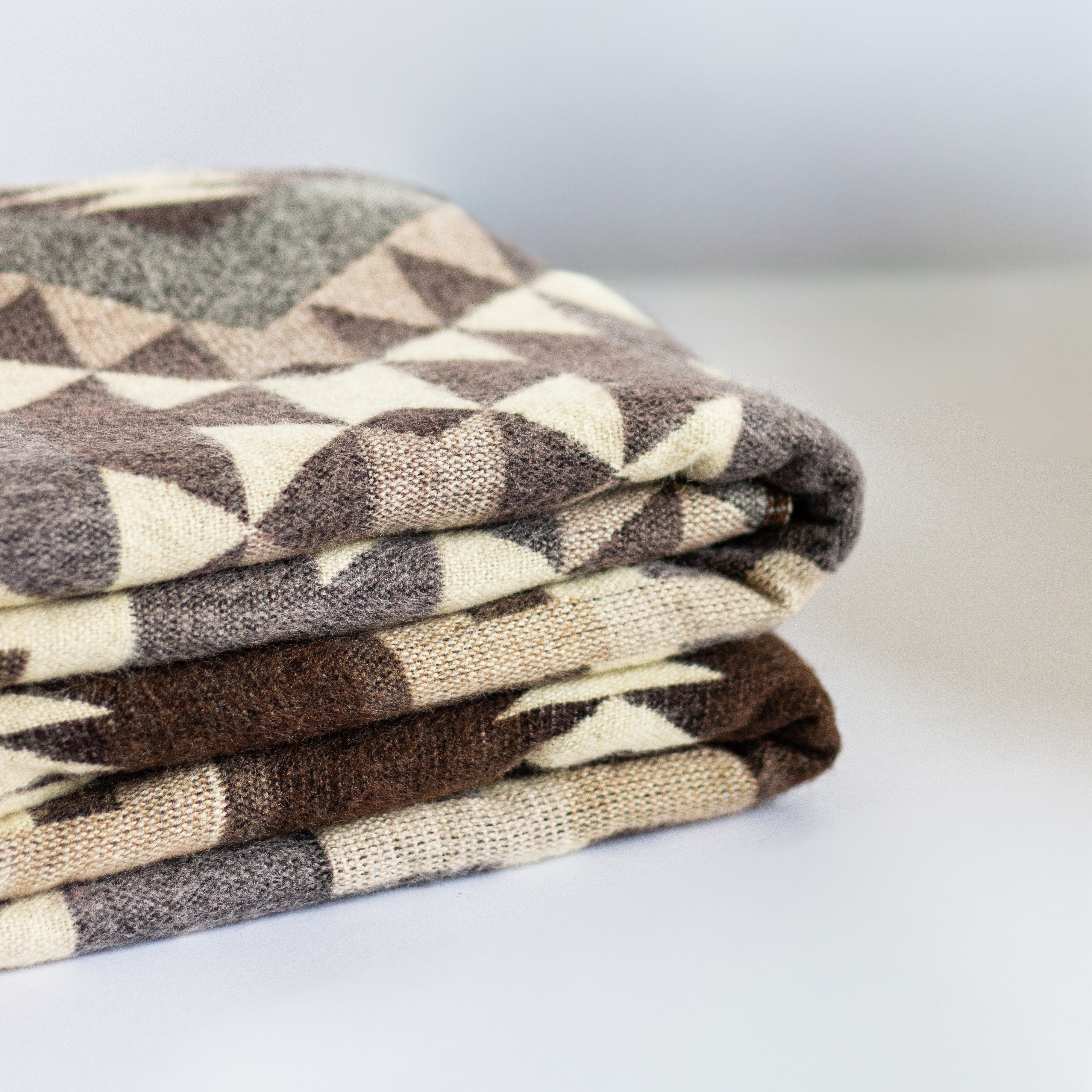 ECUADORIAN ALPACA WOOL BLANKET | XL DOUBLE DENSITY | KING 80X91 | ARROW CREAM