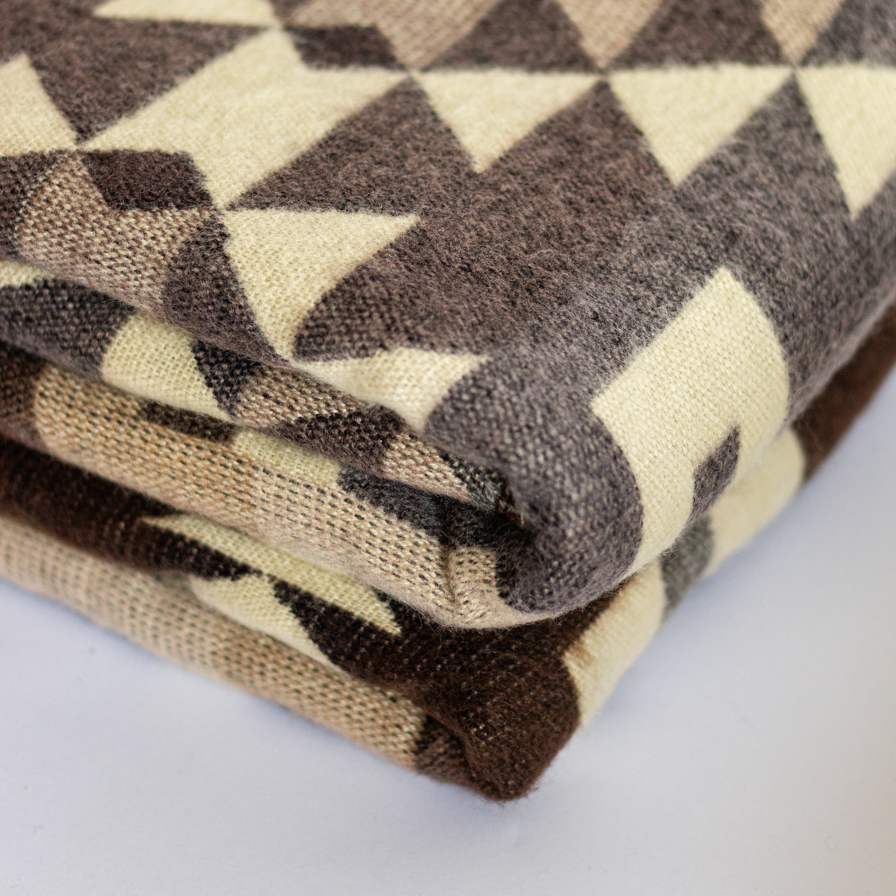 ECUADORIAN ALPACA WOOL BLANKET | XL DOUBLE DENSITY | KING 80X91 | ARROW CREAM