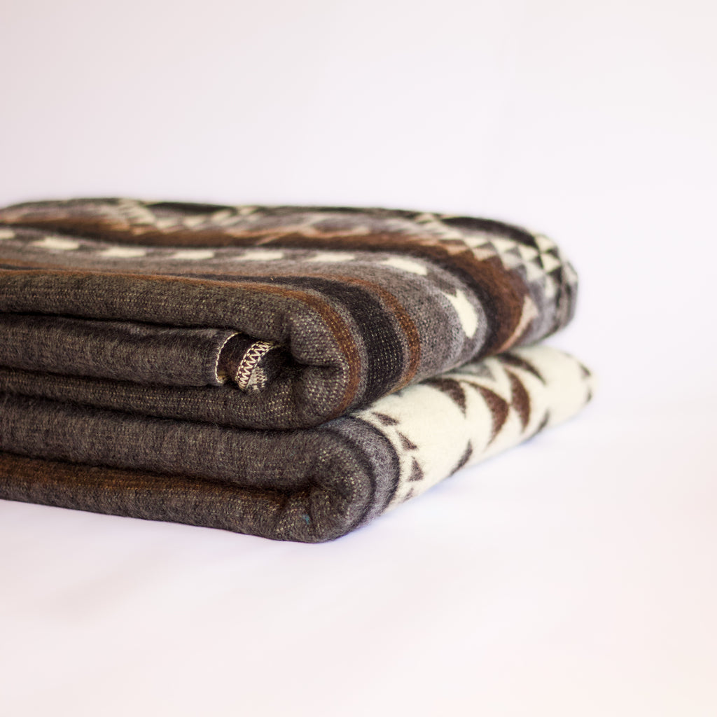 Taki Ash — XL Reversible Alpaca Wool Blanket