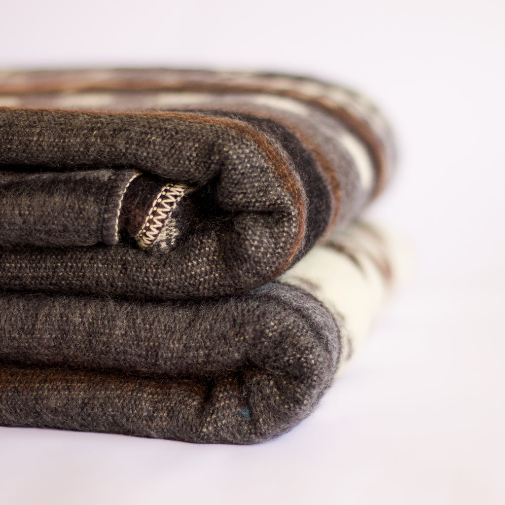Taki Ash — XL Reversible Alpaca Wool Blanket
