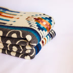 Mayu Azure — XL Reversible Alpaca Wool Blanket