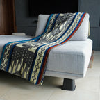 Mayu Azure — XL Reversible Alpaca Wool Blanket