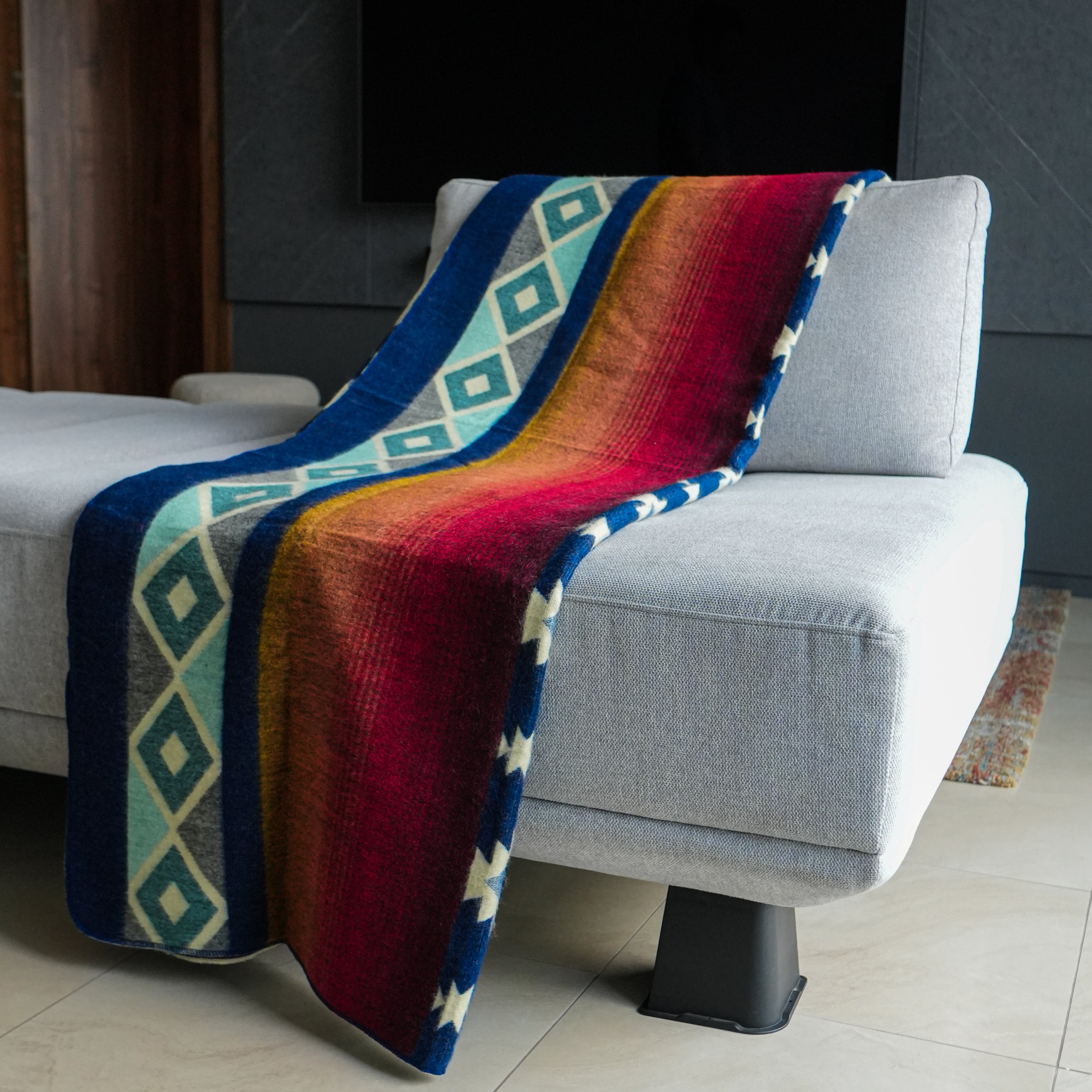 Chaska Night — XL Reversible Alpaca Wool Blanket