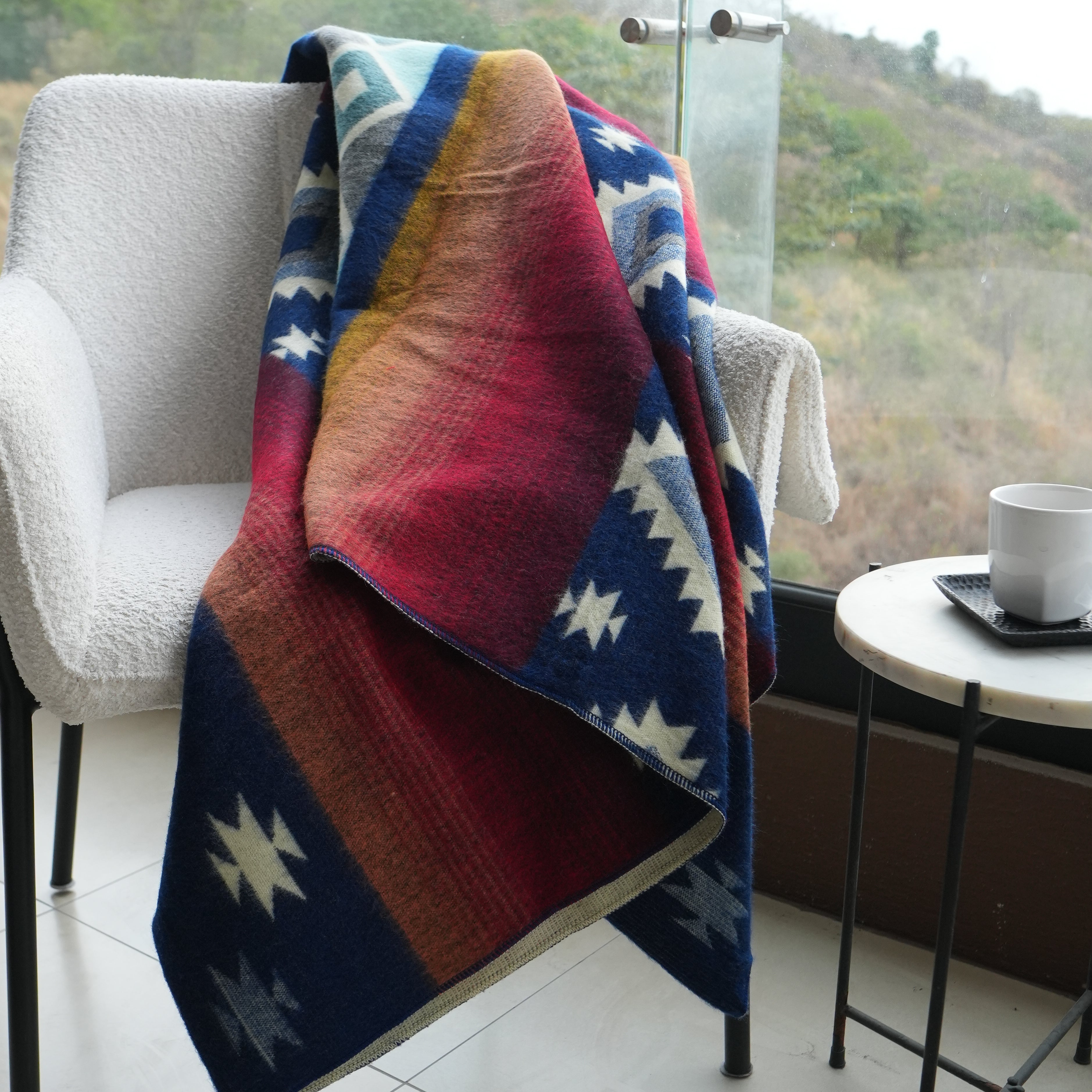 Chaska Night — XL Reversible Alpaca Wool Blanket